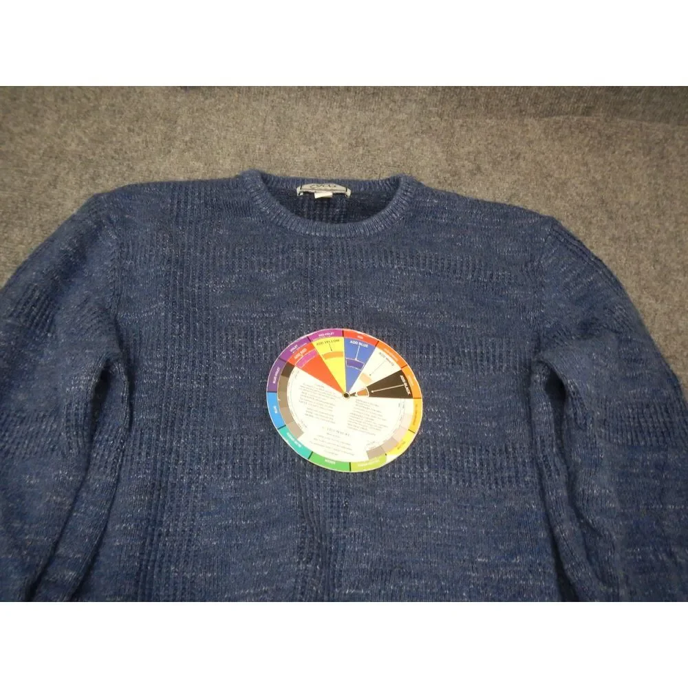 Jos. A. Bank 1905‎ Crewneck Sweater Men's Large Blue Cotton Casual Knit Pullover